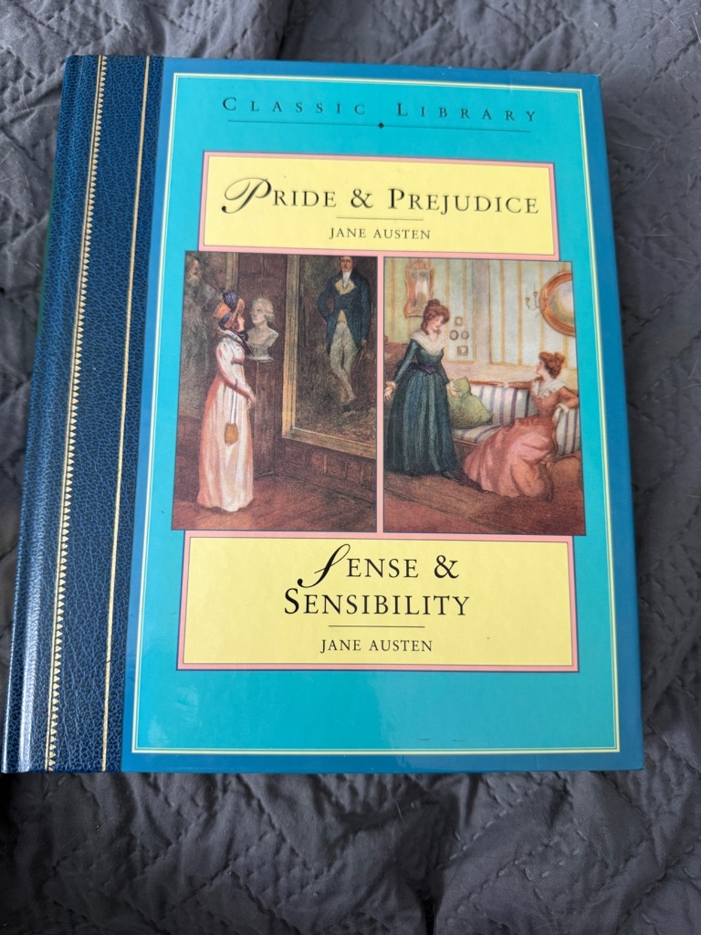 Jane Austen Pride & Prejudice Sense & Sensibility Hardcover Classic Library Book